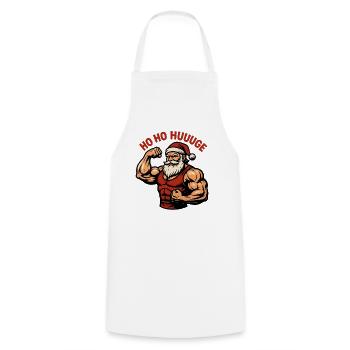 Ho, ho! Huge fun Christmas workout at Fit - Cooking Apron - white - Front - AI Model Male 185 dark (185cm)