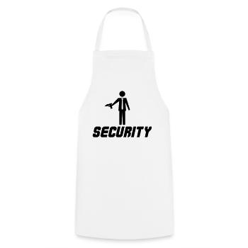 Security - Cooking Apron - white - Front - AI Model Male 185 dark (185cm)