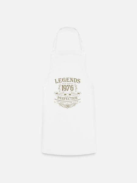50 Geburtstag Legenden Vintage 1976 Perfektion - Kochschürze - Weiß