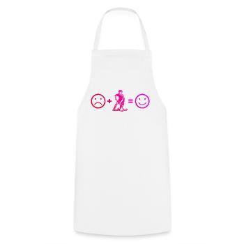 A motif only for floorball - Cooking Apron - white - Front - AI Model Male 185 dark (185cm)