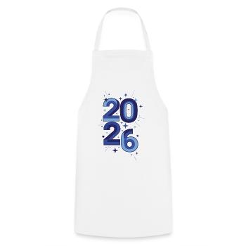 Celebrate 2026 New Year's Eve Fireworks - Cooking Apron - white - Front - AI Model Male 185 dark (185cm)