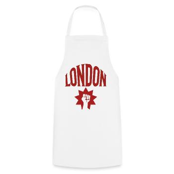 London - Cooking Apron - white - Front - AI Model Male 185 dark (185cm)
