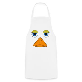 Visage de canard mignon, oiseau colvert drôle, art d’amoureux du canard - Tablier de cuisine - blanc - Devant - AI Model Male 185 dark (185cm)