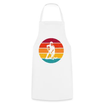 Characterful floorball design - Cooking Apron - white - Front - AI Model Male 185 dark (185cm)