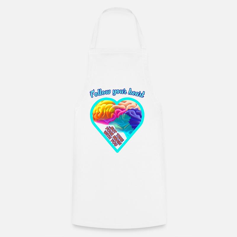 Brain & Heart - Cooking Apron - white