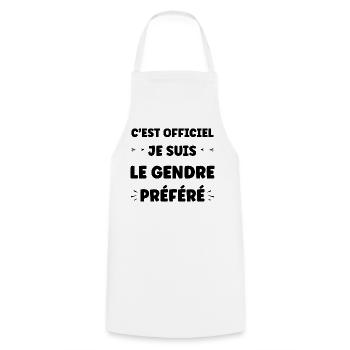 son-in-law - Cooking Apron - white - Front - AI Model Male 185 dark (185cm)