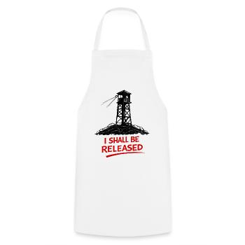 Cry for freedom at the watchtower - Cooking Apron - white - Front - AI Model Male 185 dark (185cm)