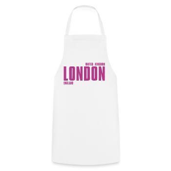 Pink London Typography T-shirt - Tablier de cuisine - blanc - Devant - AI Model Male 185 dark (185cm)