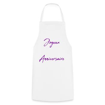 SAINT VALENTIN. JOYEUX ANNIVERSAIRE - Tablier de cuisine - blanc - Devant - AI Model Male 185 dark (185cm)