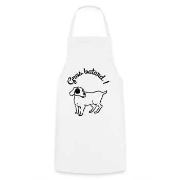 Big Bastard Dog Humor - Cooking Apron - white - Front - AI Model Male 185 dark (185cm)