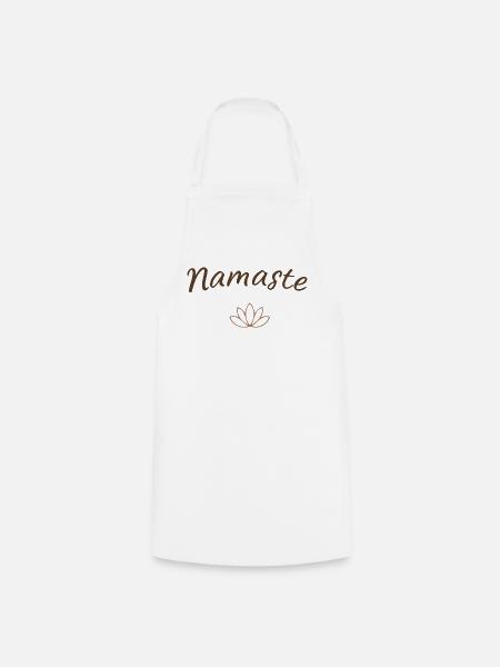 Namaste-Lotus-Bilanz - Kochschürze - Weiß