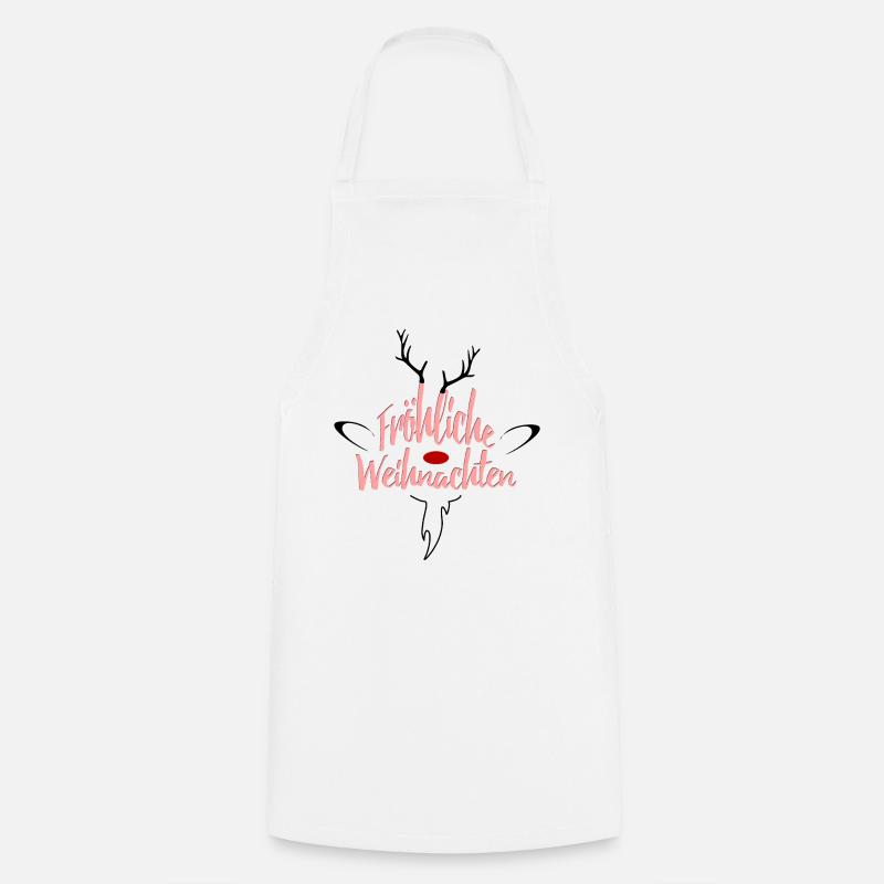 Fröhliche Weihnachten Rosé Script - Kochschürze - Weiß