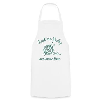 Tricote-moi bébé Sweat à capuche amusant pour fans de tricots - Tablier de cuisine - blanc - Devant - AI Model Male 185 dark (185cm)
