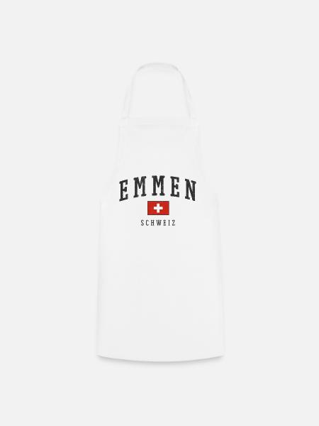 Emmen Schweiz Logo Kreuz - Kochschürze - Weiß