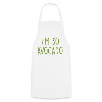Avocado - Kochschürze - Weiß - Vorne - AI Model Male 185 dark (185cm)