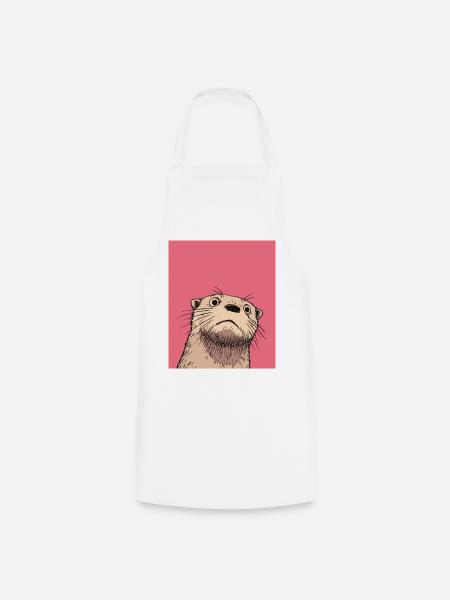 Urteilende Otter-Illustration – Lustige Tierkunst D - Kochschürze - Weiß