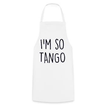 Danseur de tango - Tablier de cuisine - blanc - Devant - AI Model Male 185 dark (185cm)