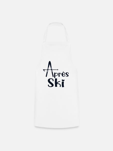 Liebe Après-Ski - Kochschürze - Weiß