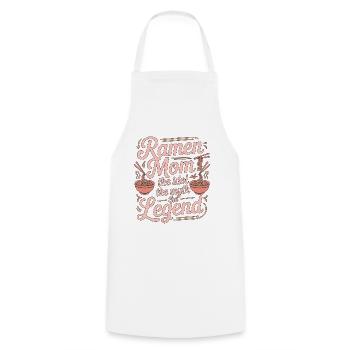 Ramen Mom The Idol The Myth Loves Japanese Food - Cooking Apron - white - Front - AI Model Male 185 dark (185cm)