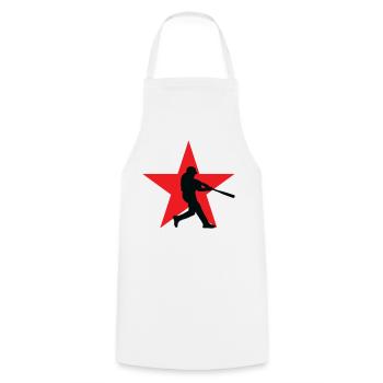 Baseball - Sports - Cooking Apron - white - Front - AI Model Male 185 dark (185cm)