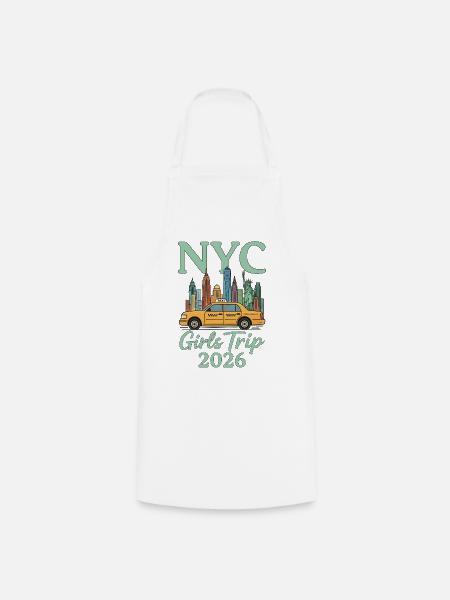 NYC Girls Trip 2026 - Kochschürze - Weiß