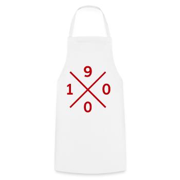1900 Fussball Fan kiel Tasche, Tasse, Kappe, Hut - Kochschürze - Weiß - Vorne - AI Model Male 185 dark (185cm)