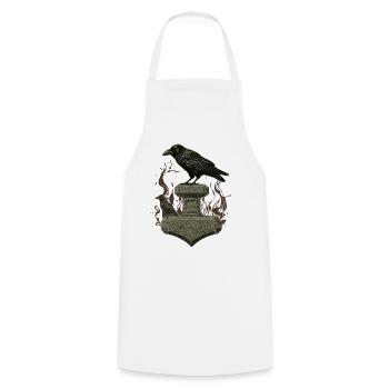Viking Viking Legend Sailor Odin Raven Fighter - Cooking Apron - white - Front - AI Model Male 185 dark (185cm)