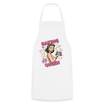 Baking Cake Baking Queen Baking Fairy Baker Pop Art - Cooking Apron - white - Front - AI Model Male 185 dark (185cm)