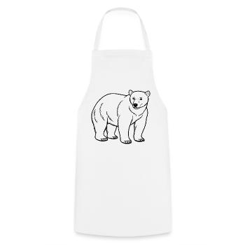 Polar bear - Cooking Apron - white - Front - AI Model Male 185 dark (185cm)