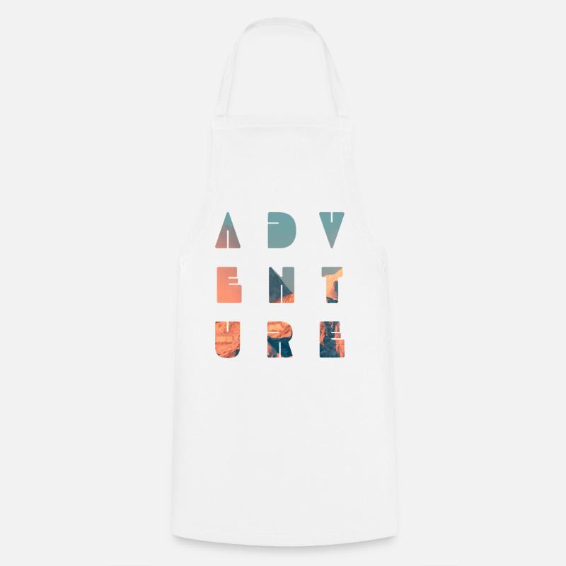 Mountain ADVENTURE - Cooking Apron - white