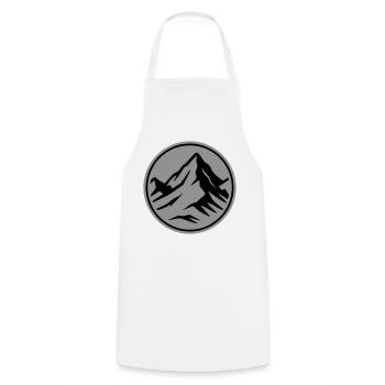Mountain icon summit - Cooking Apron - white - Front - AI Model Male 185 dark (185cm)