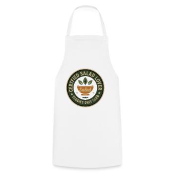 Amateur de salade - Tablier de cuisine - blanc - Devant - AI Model Male 185 dark (185cm)