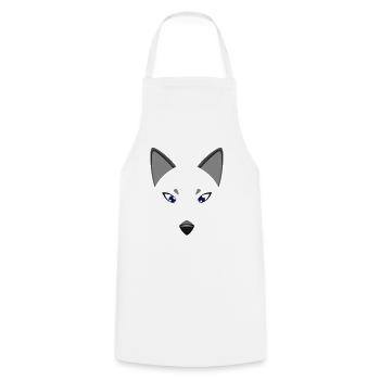 Polarfuchsgesicht lustiges Tier Faules DIY-Kostüm - Kochschürze - Weiß - Vorne - AI Model Male 185 dark (185cm)