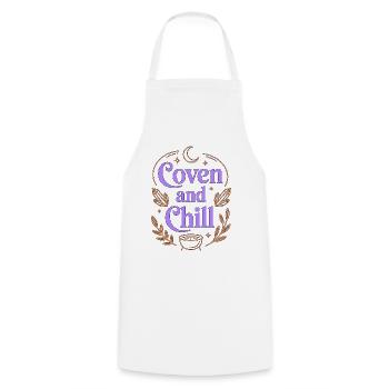 Witchcraft Coven And Chill Tarot Reading Wicca - Cooking Apron - white - Front - AI Model Male 185 dark (185cm)