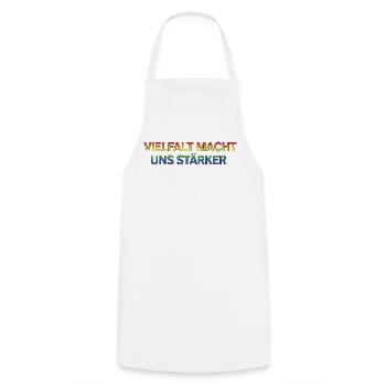 La diversité nous rend plus forts - Tablier de cuisine - blanc - Devant - AI Model Male 185 dark (185cm)