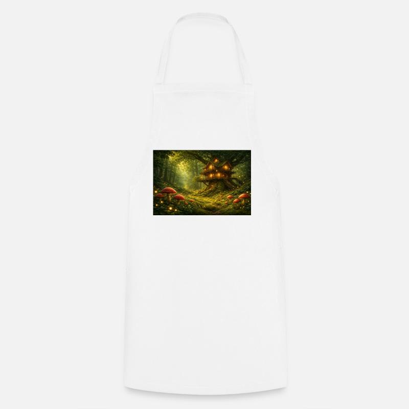 Cabane dans l’Arbre dans la Forêt des Fées - Tablier de cuisine - blanc