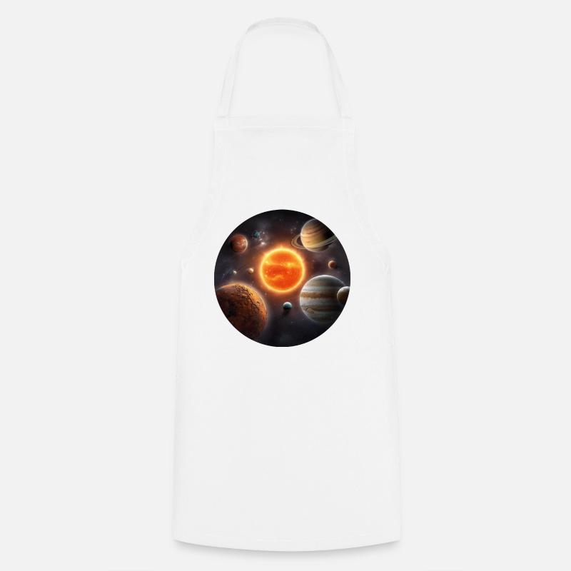 Astronomie Orbite des planètes du système solaire spatial - Tablier de cuisine - blanc