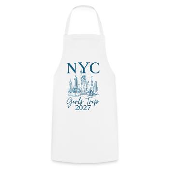 NYC Girls Trip 2027 - Cooking Apron - white - Front - AI Model Male 185 dark (185cm)