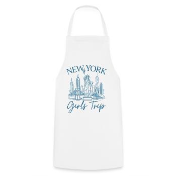 Voyage des filles à New York - Tablier de cuisine - blanc - Devant - AI Model Male 185 dark (185cm)