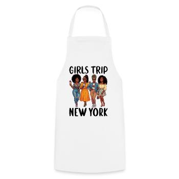 New York Girls Trip - Cooking Apron - white - Front - AI Model Male 185 dark (185cm)