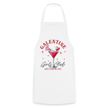 Valentine Girls Club Cocktail Illustration - Cooking Apron - white - Front - AI Model Male 185 dark (185cm)