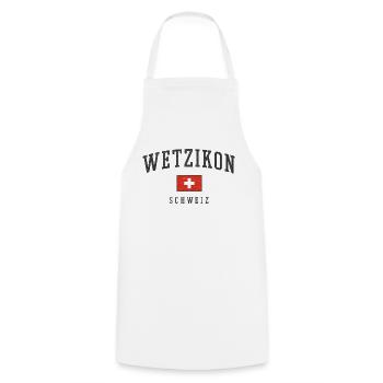 Wetzikon Schweiz Flagge - Kochschürze - Weiß - Vorne - AI Model Male 185 dark (185cm)
