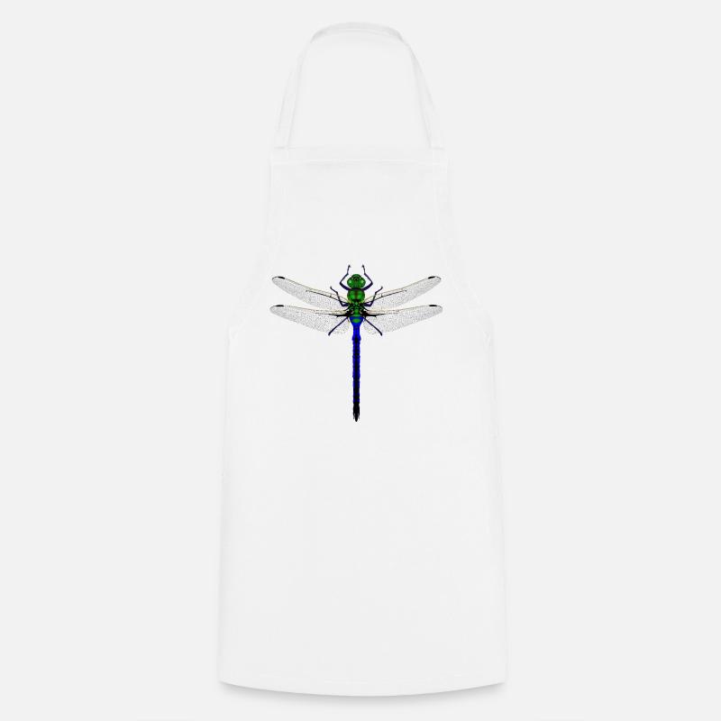 Neon Dragonfly Kybalion Combination Design Woman - Cooking Apron - white