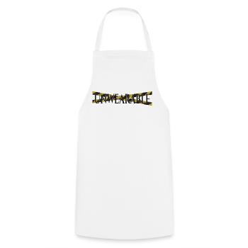 Unwearable – Design statement avec ruban d’avertissement - Tablier de cuisine - blanc - Devant - AI Model Male 185 dark (185cm)