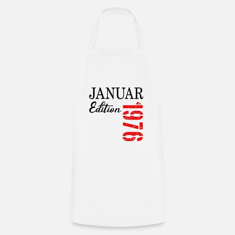 51° compleanno gennaio 1976 - Grembiule da cucina - bianco