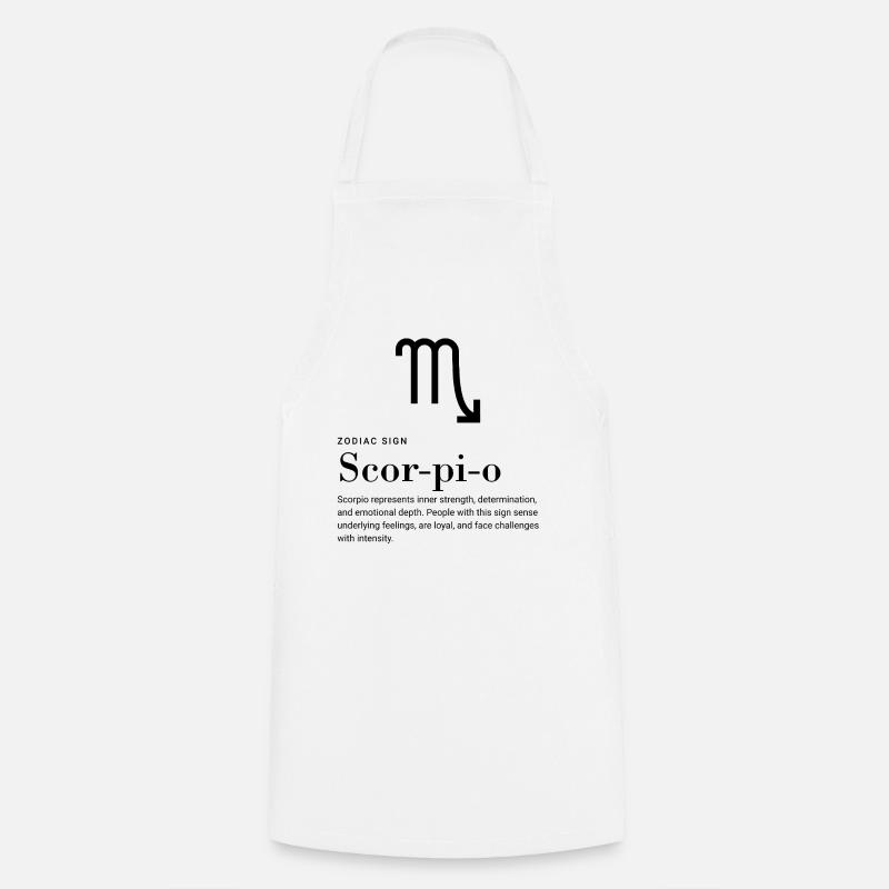 Scorpio - Zodiac Sign  - Kochschürze - Weiß
