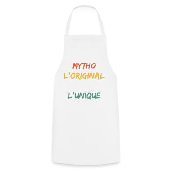 Mytho Original The True Unique - Cooking Apron - white - Front - AI Model Male 185 dark (185cm)