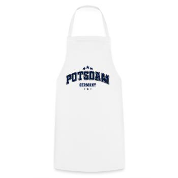 Potsdam Deutschland Emblem - Kochschürze - Weiß - Vorne - AI Model Male 185 dark (185cm)