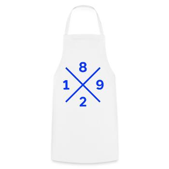 1892 Berlin Fußball fan Tasche, Socken,  tasse  - Kochschürze - Weiß - Vorne - AI Model Male 185 dark (185cm)