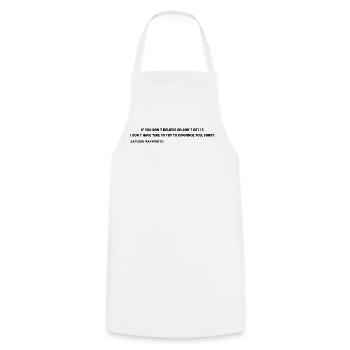 Satoshi Nakamoto – Je n’ai pas le temps de convaincre Y - Tablier de cuisine - blanc - Devant - AI Model Male 185 dark (185cm)
